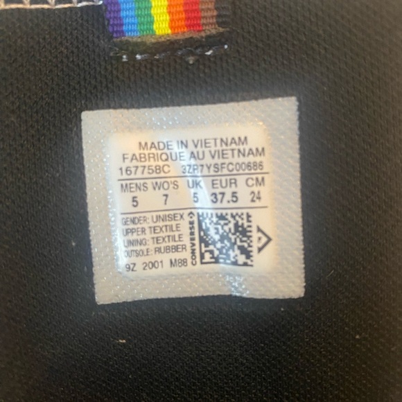 Converse Customized Diversity Equality Rainbow High-Top Sneakers - Picture 7 of 9